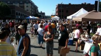 We recently went to the the Des Moines Farmer’s Market with my grandparents. It was a beautiful day and there were lots of people. Denver got a big huge cookie....