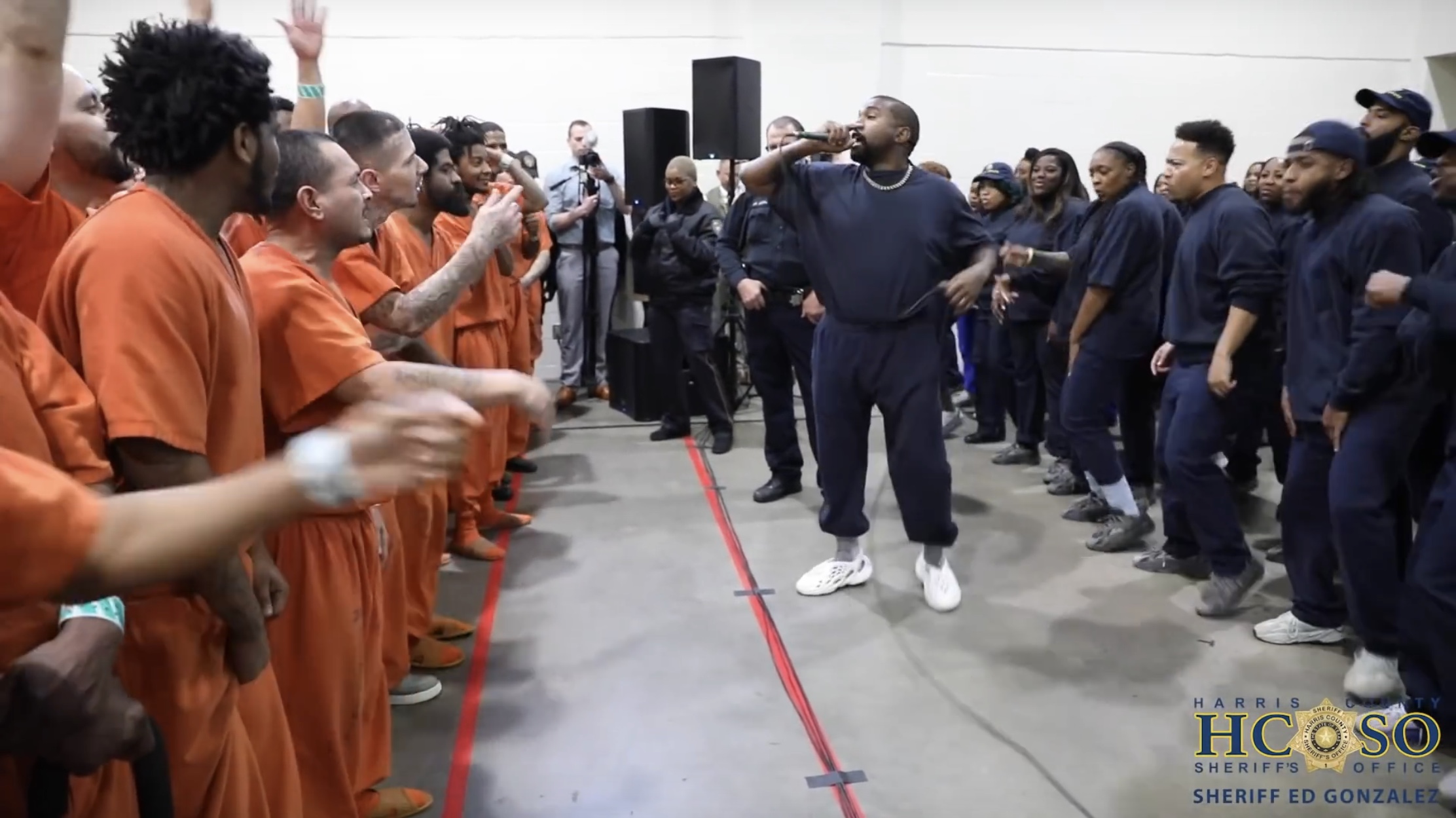 Kanye West at Harris County Jail in Houston