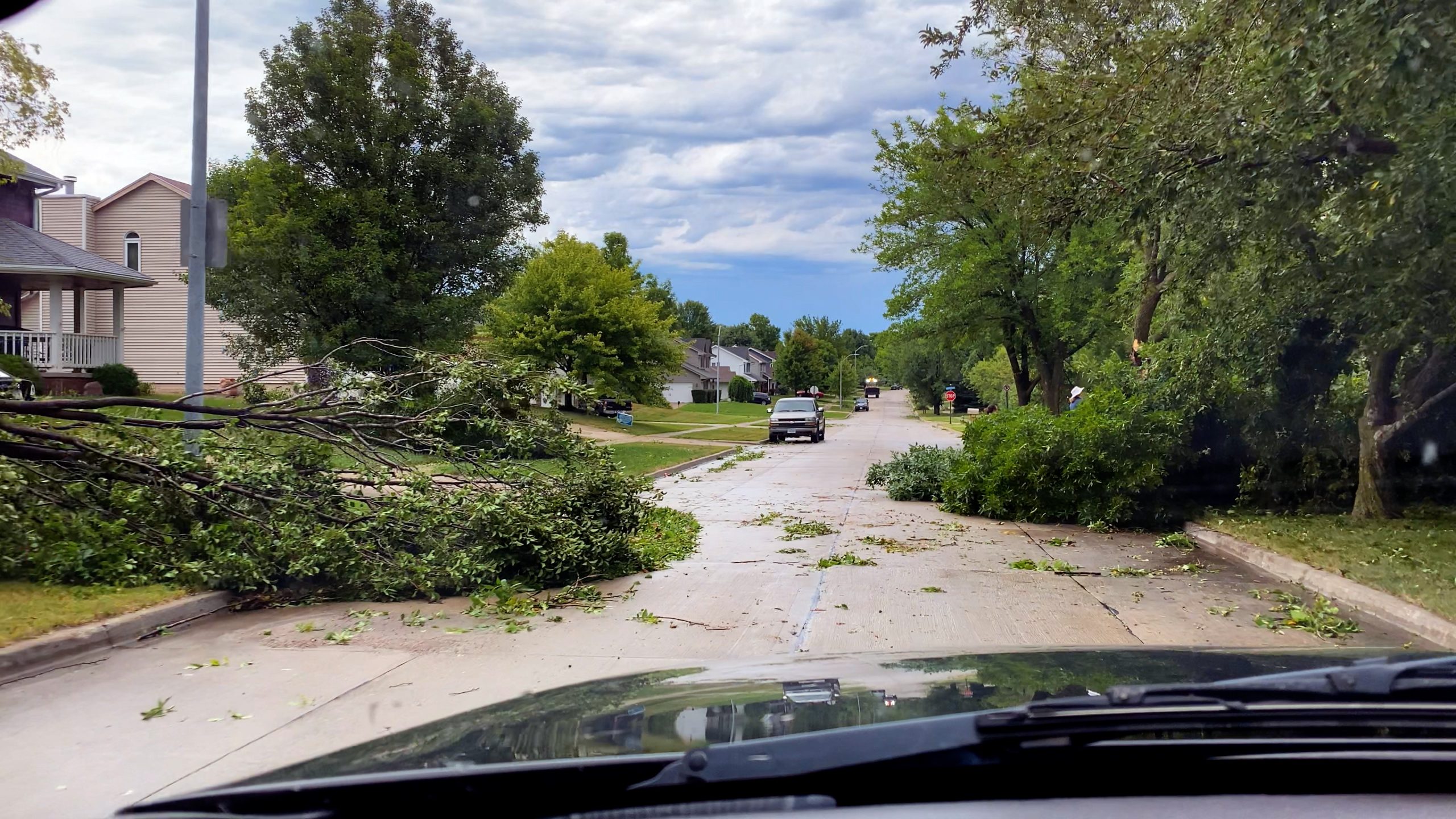 Derecho Damage in Our Neighborhood of Ankeny, Iowa